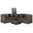 Dawuan 2 Seater Rattan Corner Sofa Set