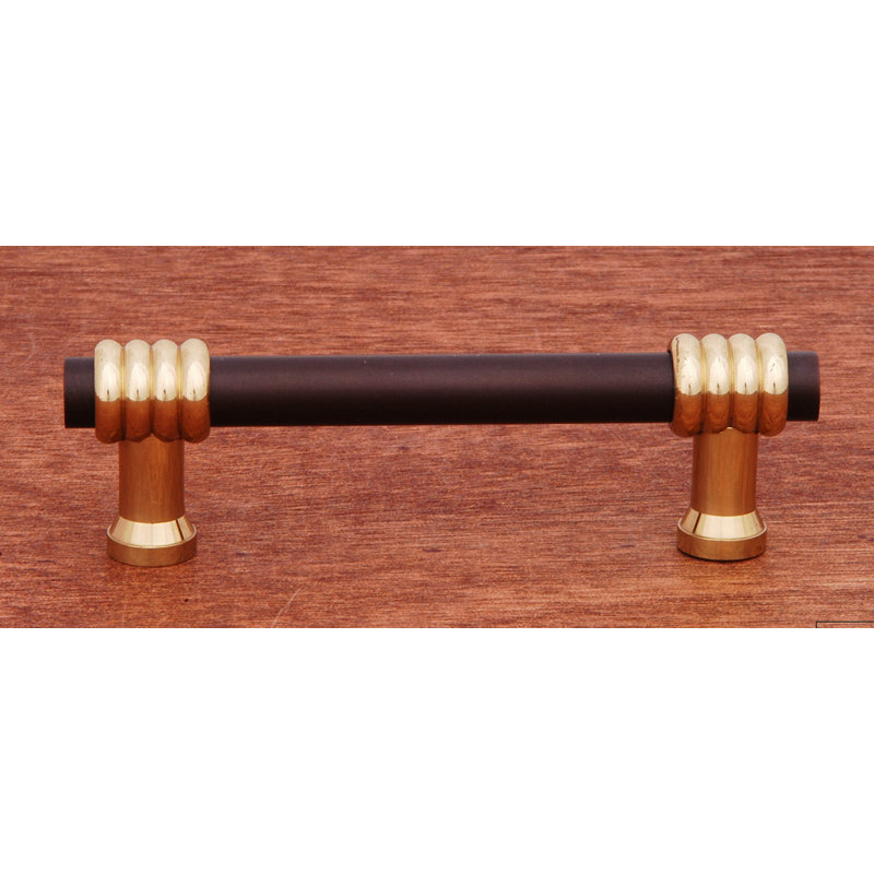 CP Series 3" Center to Center Bar Pull, Oil Rubbed Bronze / Polished Brass