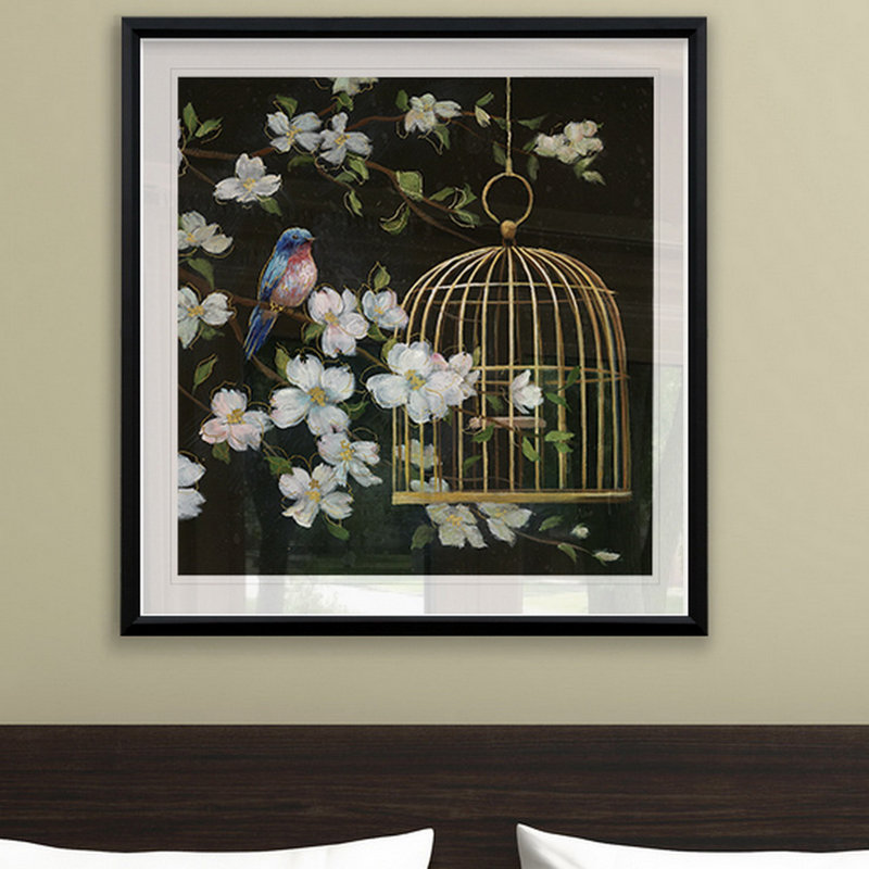 «Evening Song II», reproduction sur papier encadrée, H 22,5 po x l 22,5 po x P 1,5 po