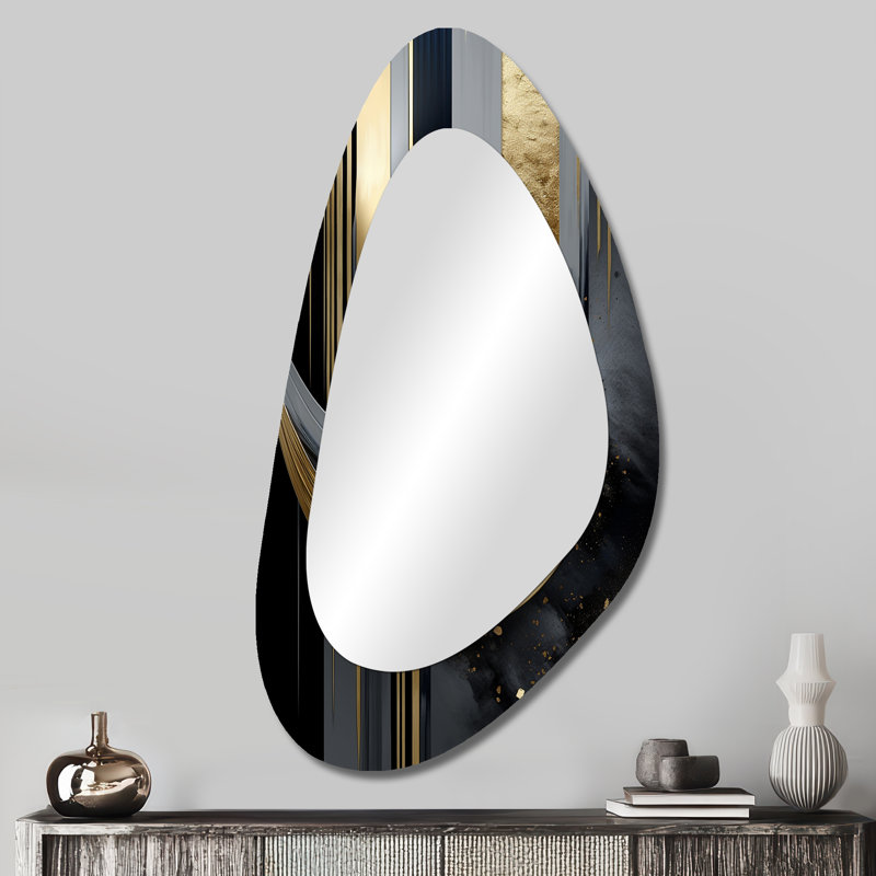 Huber - Abstract Geometric Modern Wall Mirror In Asymmetrical Shapes
