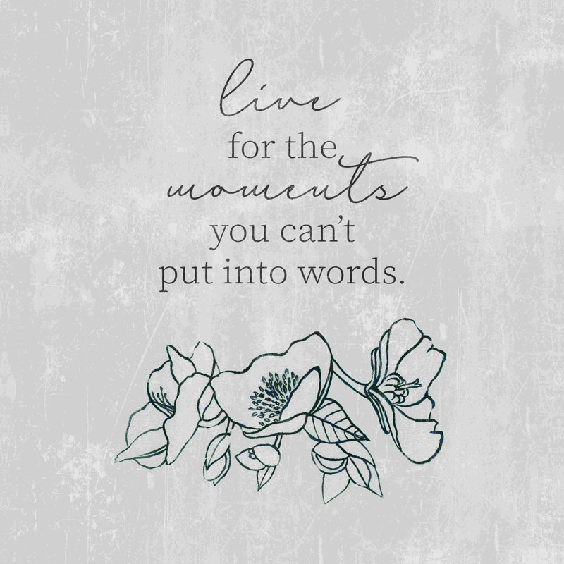Live For The Moments, H 20 po x l 20 po