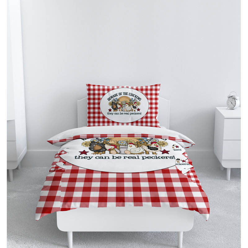 Modern & Contemporary Polyester Duvet Cover, Twin Duvet Cover + 1 Queen Sham