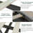 Kadeer Lift Up Bed Frame with Charging Station & LED Light, Upholstered Bed with Button Tufted-948587277-948587279