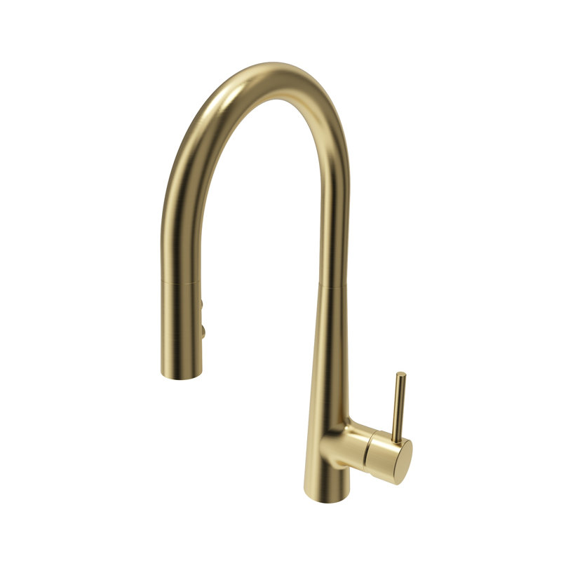 Robinet de cuisine rétractable Lugan 2.0, Or brossé