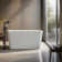 49'' x 28'' Acrylic Freestanding Soaking Bathtub Sit-In Design,with Chrome Overflow and Drain