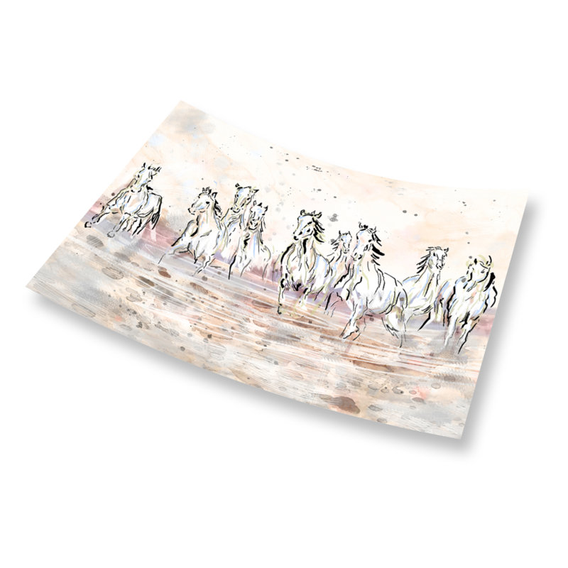 " Wild Horses " Painting Print, 16" H x 24" W x 0.1" D