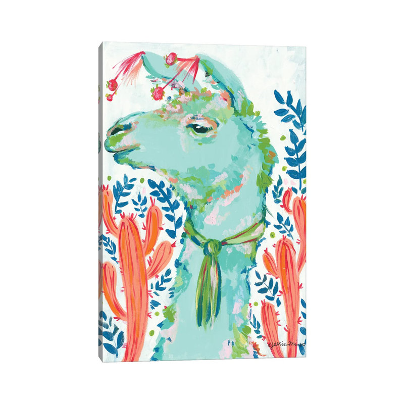 Llama In The Desert by Jessica Mingo - Wrapped Canvas Gallery-Wrapped Canvas Giclée, 20.32 cm H x 30.48 cm W