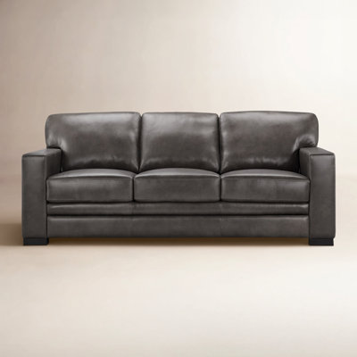 Stacie 83" Genuine Top Grain Leather by Canora Grey