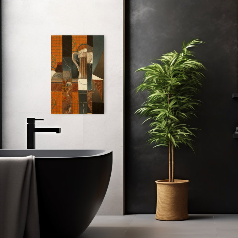 Art mural contemporain classique et cartes à jouer abstraites, H 24 po x l 16 po