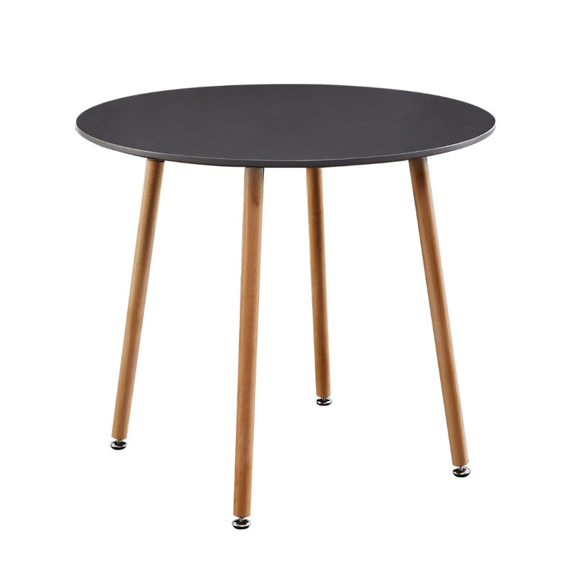 Round Dining Table, Grey, 75 cm H x 90 cm W x 90 cm D