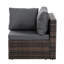 Mobilier de patio 5: PE avec assise confortable et structure 5: larges accoudoirs et coussins résistants aux intempéries