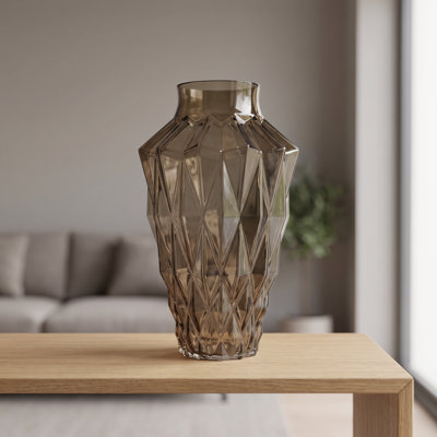 Brown Glass Table Vase