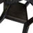 5 Piece Dining Table Set consists of a Round Table with a pedestal and 4 Navy Blue Polyester Fabric Parson Chairs, Sand Blasted Black-803396842-802612576