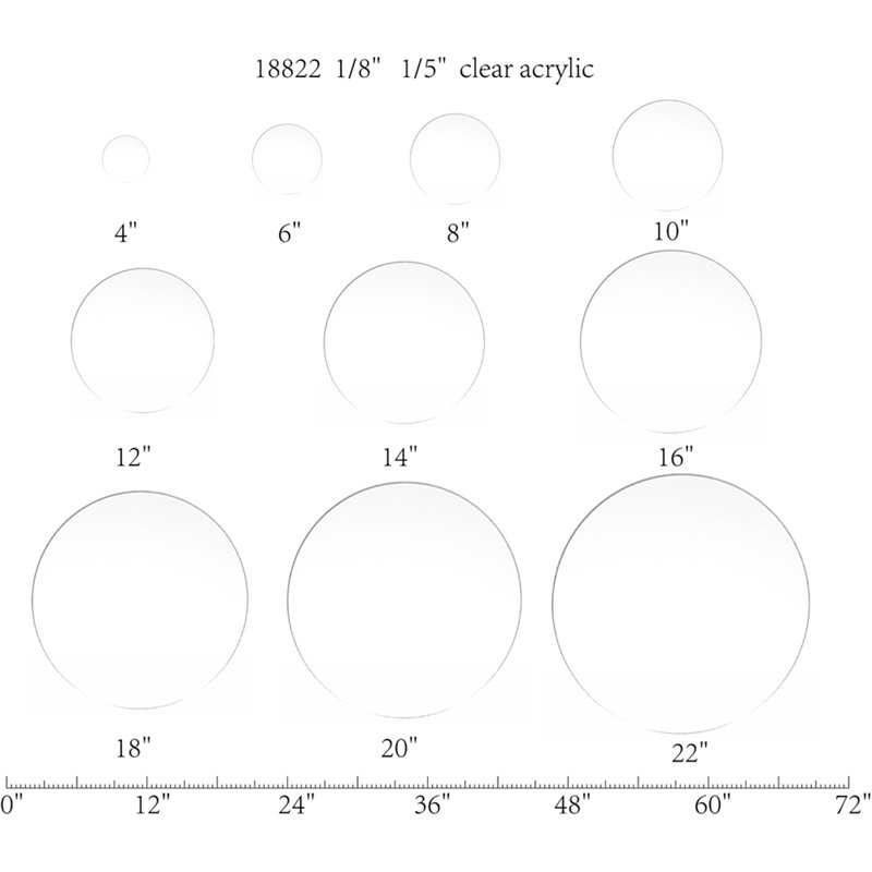Fixturedisplays® 12PK 12" Clear Acrylic Plexiglass Lucite Circle Round Disc, 1/8" Thick 18822-12"-1/8"-12PK