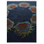 Tapis carré bleu marine Otto