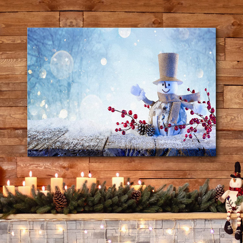 Célébration de Noël, impression, H 12 po x l 18 po, Toile tendue