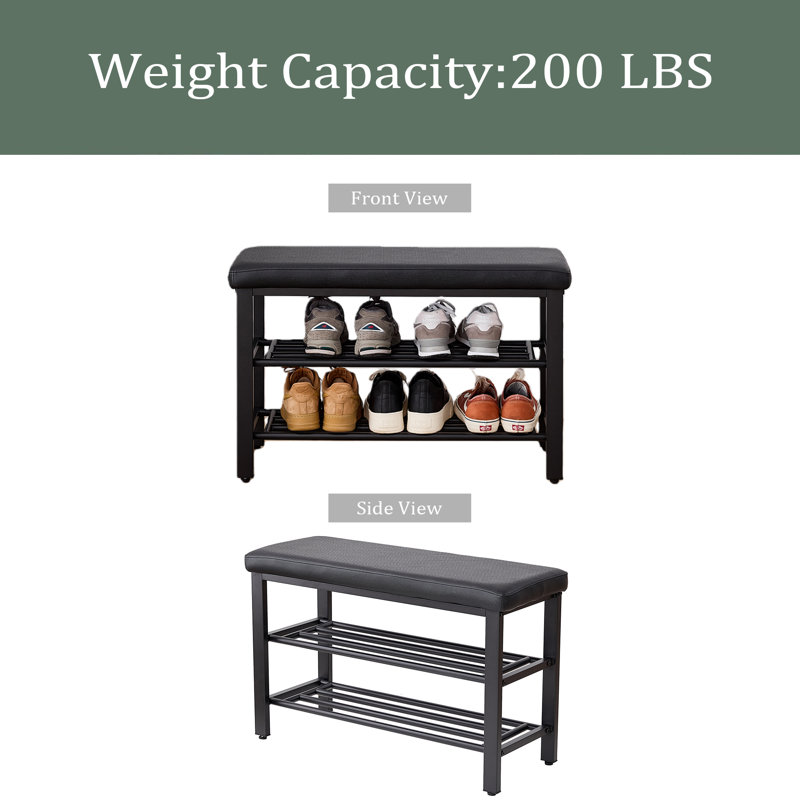 Shoe Bench, Storage Bench, Entryway Bench With Cushion, Shoe Shelf With Seat, Space-Saving, Modern Style, For Living Room, Bedroom, Hallway