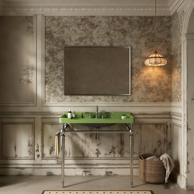 Meuble-lavabo moderne en céramique 36 po avec support en métal 36 po