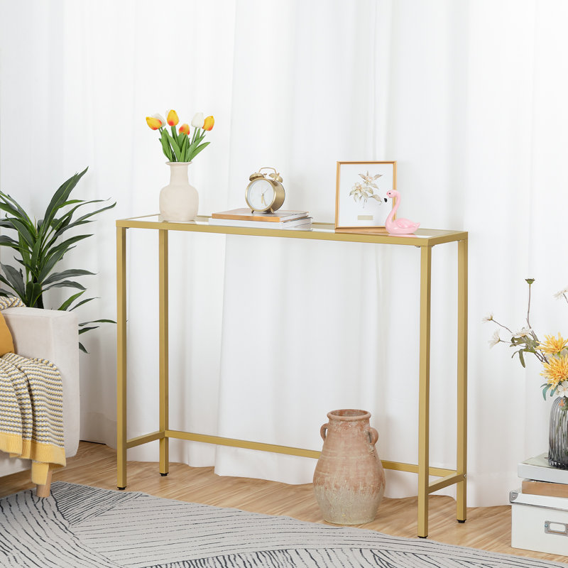 Sheraden 100cm Glass Top Console Table
