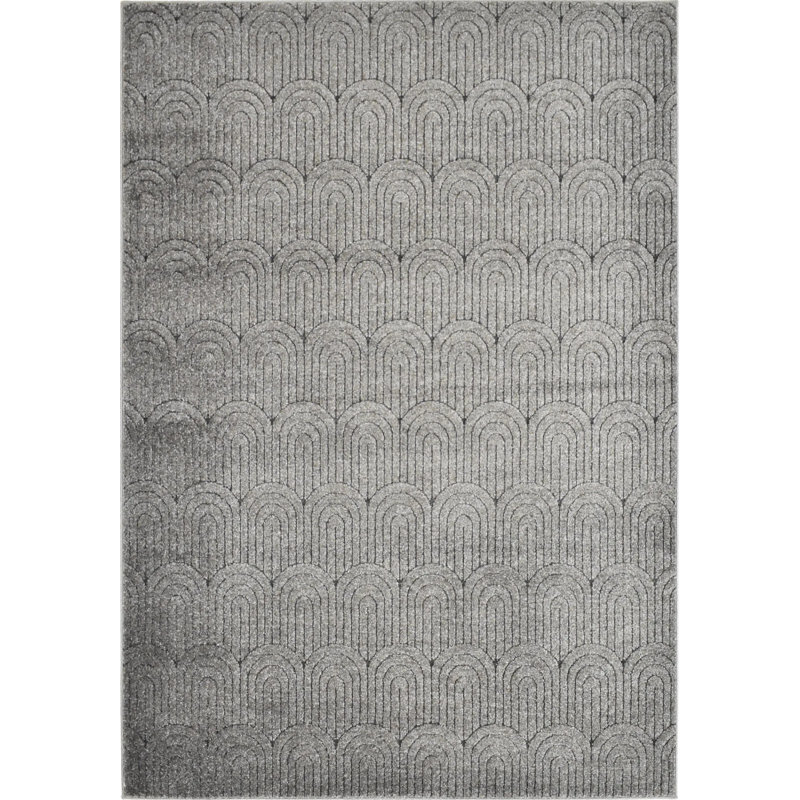 Neace Contemporary Welded Iron Area Rug, Rectangle 2' x 4'