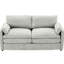 Canapé gris avec coussin double, coussin lombaire amovible et construction pour la maison