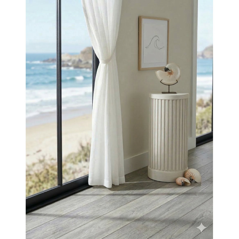 Piédestal rond Girdhari - blanc, Blanc, H 24 po x L 12 po x l 12 po