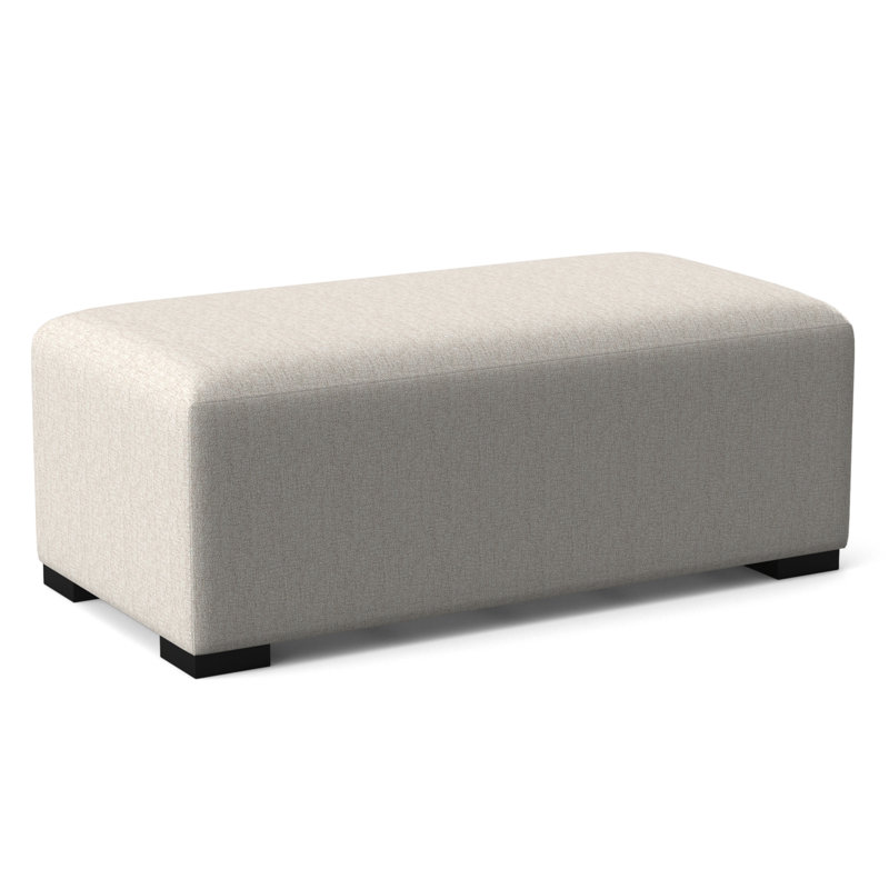 Campos Ottoman, Black, Snow Crypton Performance; 0884-91