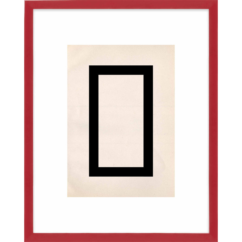 Construction 1 Print by Eleni Psyllaki For Paradissi Digital Art, 20" H x 16" W  x 1.25" D, Red Framed