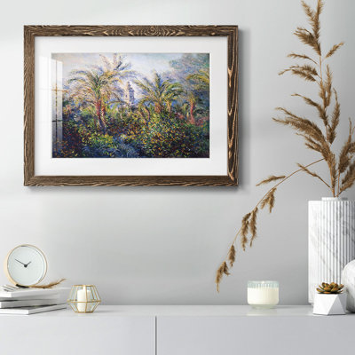Jardin à Bordviera, effet du matin, 1884 - Reproduction encadrée rustique avec tableau mat