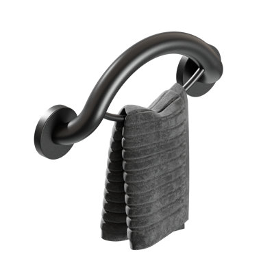 PLUS Towel Ring 14.5", Grab Bar Designed For Bathroom Safety (500 lb Capacity)