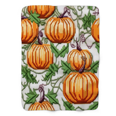 Patchwork citrouille - couverture sherpa de qualité supérieure 0092