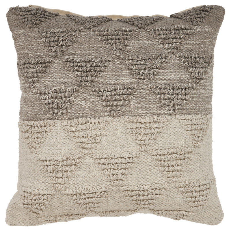 Gray Gradient Cotton Square Throw Pillow