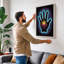Glowing Hand in Light Modern - Wrapped Canvas-1765369006-1765369007
