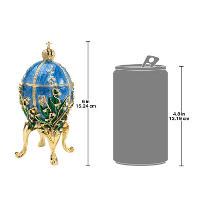 Enameled Eggs Metal Decorative Box