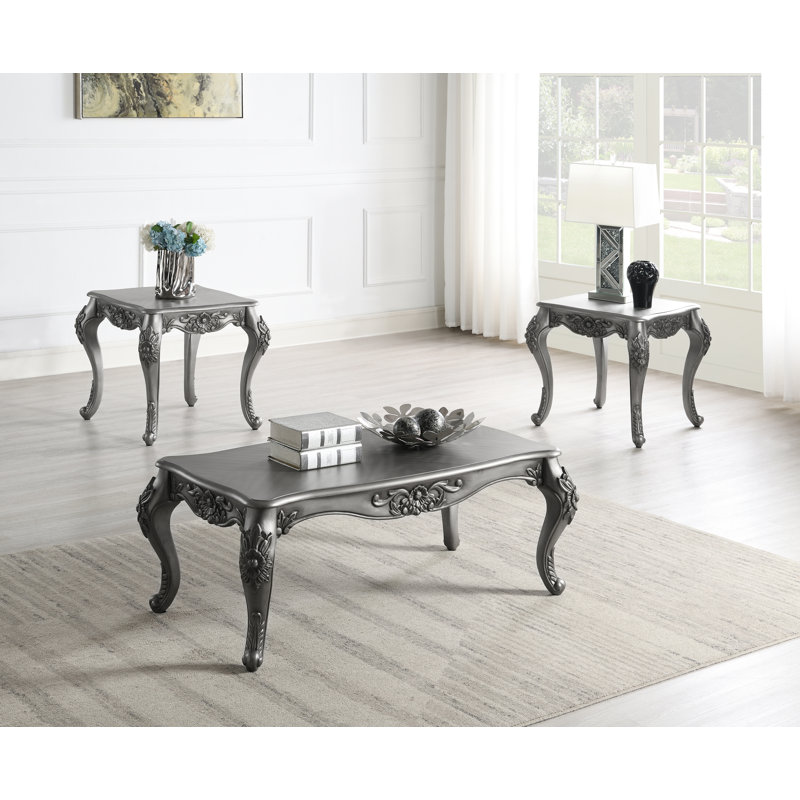 Table basse et 2 tables de bout