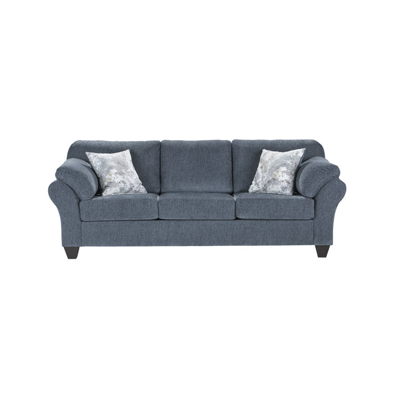Canapé conforme à la norme CAL117 de 94 po Niagara, 100 % polyester bleu