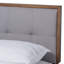 Lit plateforme grand, gris clair / noyer Cramlington, l 62,5 po x L 82,2 po x H 48 po Cramlington-2041988856-2042027707