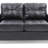 Stylish Transitional Black Loveseat For Two