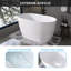 Baignoire autoportante ovale Fslefay 51'' en acrylique avec trop-plein