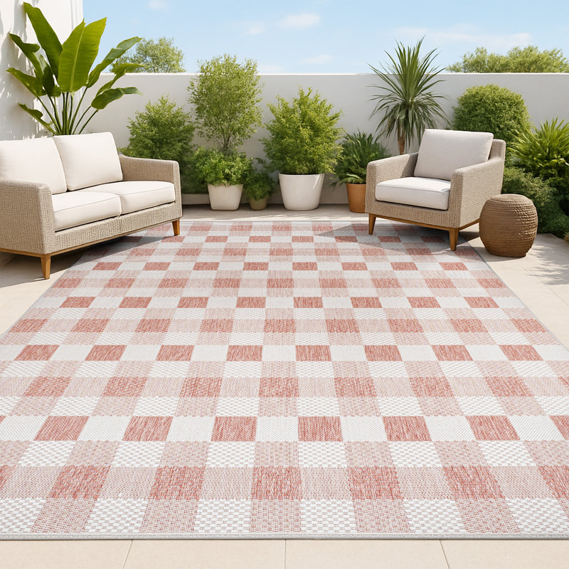 Tapis d'intérieur / d'extérieur Drora, Rectangle 5 pi 3 po x 7 pi 7 po