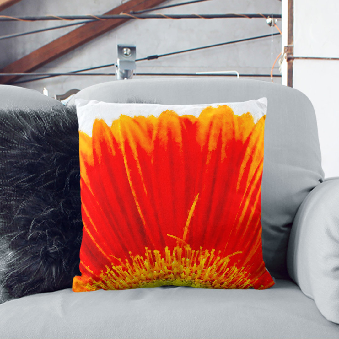 An Gerbera Painting Cushion with Filling
