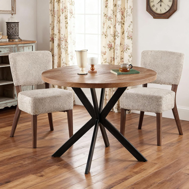 Danette 3 - Piece Dining Set, Brown, 3 Pieces: Table, 2 Chairs