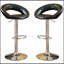 Tabouret polyvalent en similicuir à hauteur réglable avec 2 chaises pivotantes en PVC-1734996261