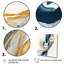 «Blue and Gold Swirl Abstract V», impression sur toile-963927740-963927682