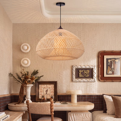 Borseth 1 - Light Natural Geometric Pendant