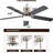 Ceiling Fan With Light For Bedroom, Living Room - Remote Control, 3 Color Dimmable LED & Memory Function, Reversible DC Motor, 1/4/8H Timer