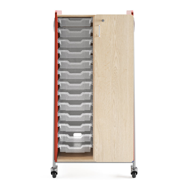 Casier 14 compartiments avec bacs Whiffle, Rouge