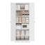 Garde-manger autoportant en métal blanc de 72 po avec tablettes réglables, idéal pour le rangement de la cuisine et de la salle de bain, assemblage rapide, armoire de rangement à portes magnétiques silencieuses personnalisables de 72 po