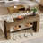 59-Inch Console Table, Wooden Rectangular Sofa Table Behind The Couch