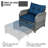 4-person Outdoor Wicker Patio Conversation Set, Modular Sectional Seating Group With Ottomans And Tempered Glass Coffee Table, Weather-resistant All-weather Furniture Set For Backyard Deck Poolside-129068661